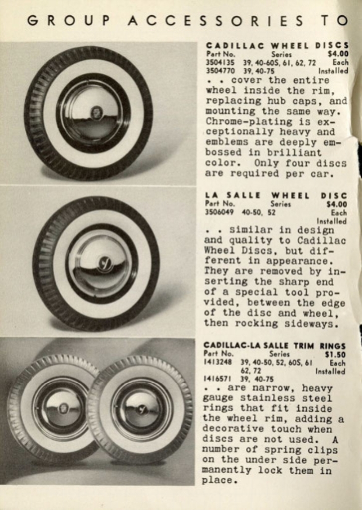 1940 Cadillac LaSalle Accessories Brochure Page 12